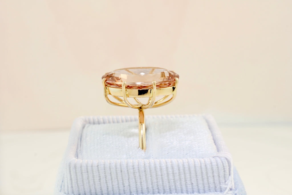 Ailey Morganite 8 Prong Solitaire Ring-Rings-Nari Fine Jewels-Nari Fine Jewels