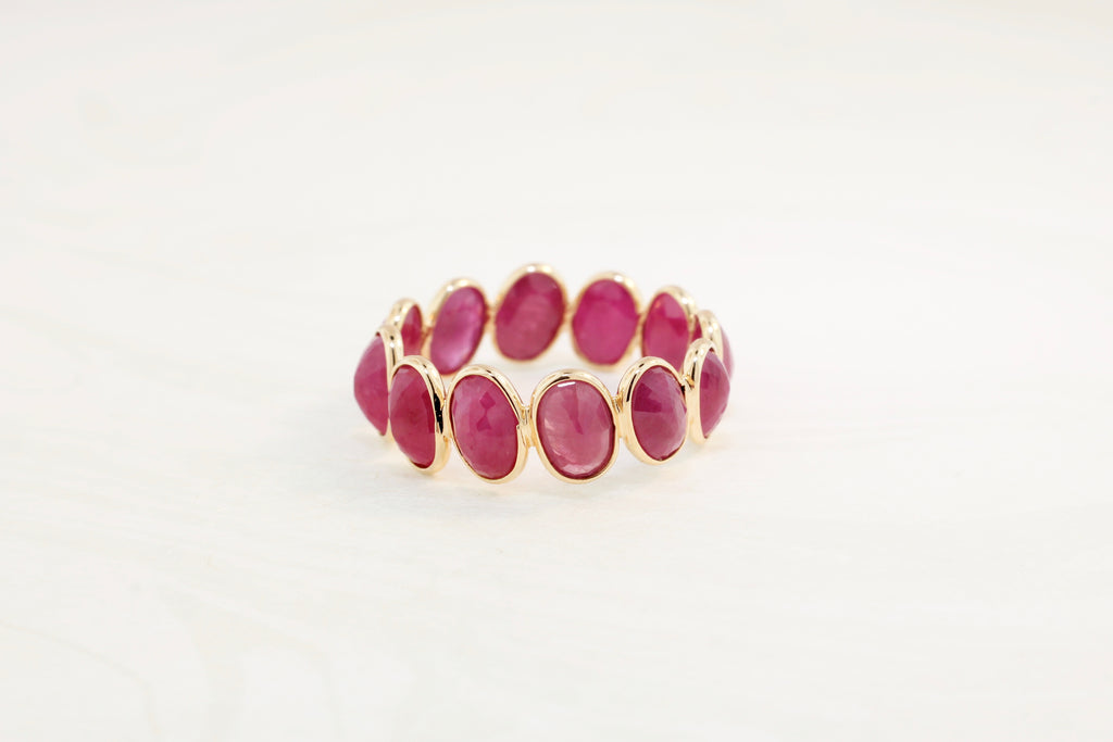 Aiyana Ruby Oval Eternity Ring-Rings-Nari Fine Jewels-Nari Fine Jewels