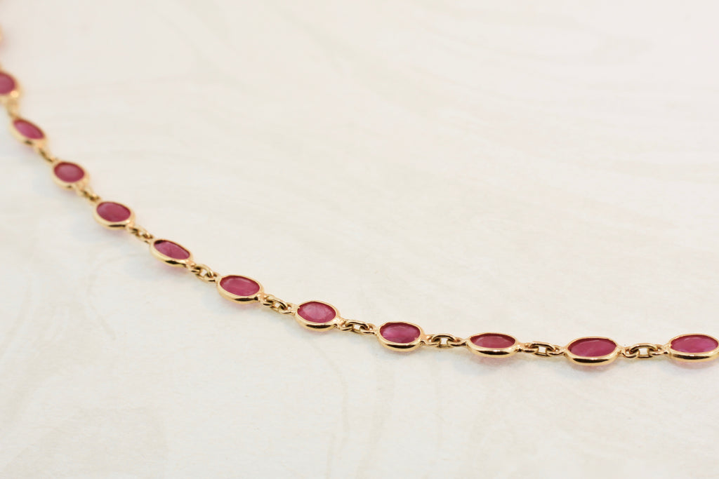 Nura Ruby Bezel Necklace-Necklaces-Nari Fine Jewels-Nari Fine Jewels