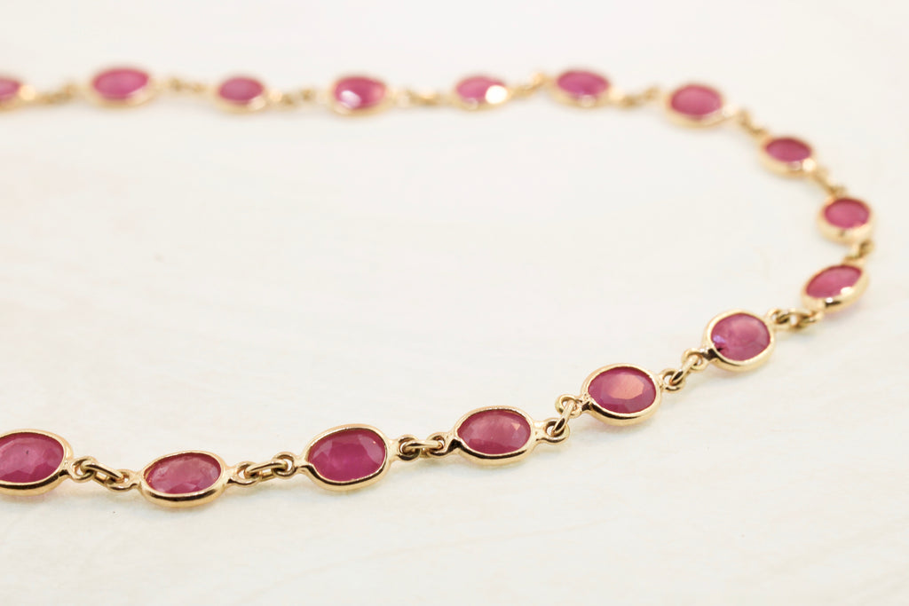 Nura Ruby Bezel Necklace-Necklaces-Nari Fine Jewels-Nari Fine Jewels