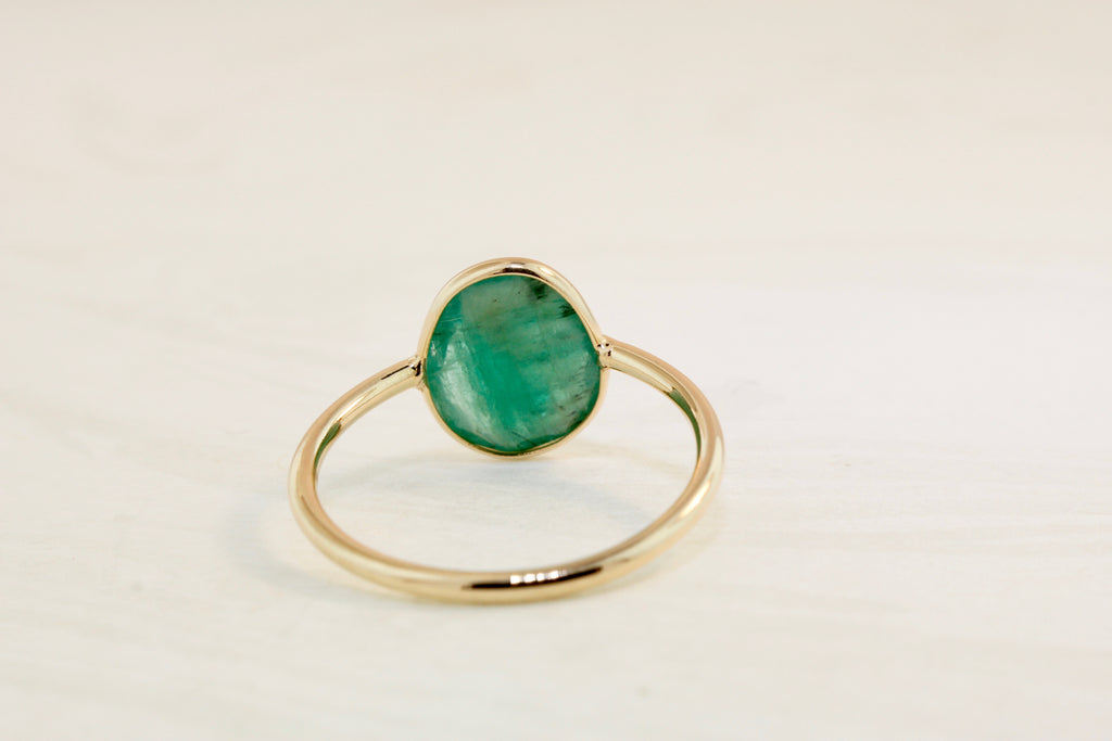 Jolie Emerald Solitaire Ring-Rings-Nari Fine Jewels-Nari Fine Jewels