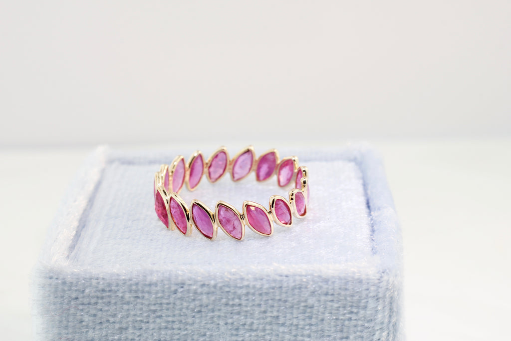 Aiyana Ruby Marquise Eternity Ring-Rings-Nari Fine Jewels-Nari Fine Jewels