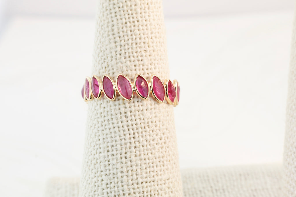Aiyana Ruby Marquise Eternity Ring-Rings-Nari Fine Jewels-Nari Fine Jewels
