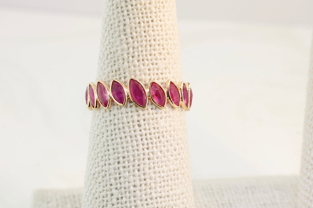 Aiyana Ruby Marquise Eternity Ring-Rings-Nari Fine Jewels-Nari Fine Jewels
