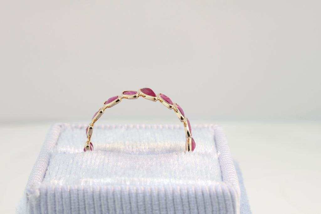 Aiyana Ruby Marquise Eternity Ring-Rings-Nari Fine Jewels-Nari Fine Jewels