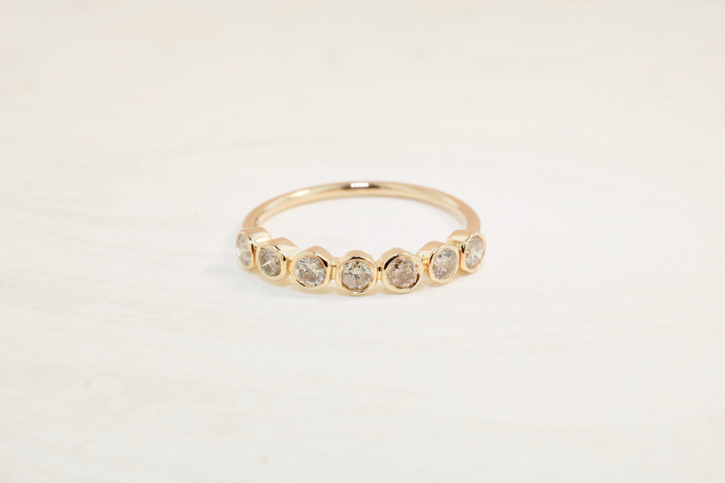 Neci Half Eternity Colored Diamond Ring-Rings-Nari Fine Jewels-Nari Fine Jewels