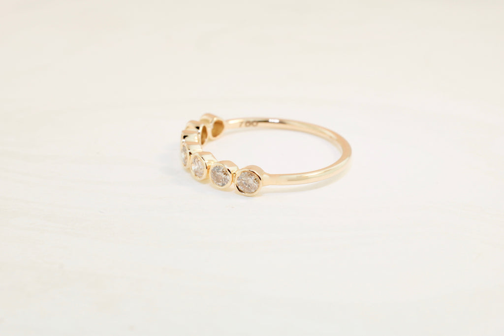 Neci Half Eternity Colored Diamond Ring-Rings-Nari Fine Jewels-Nari Fine Jewels