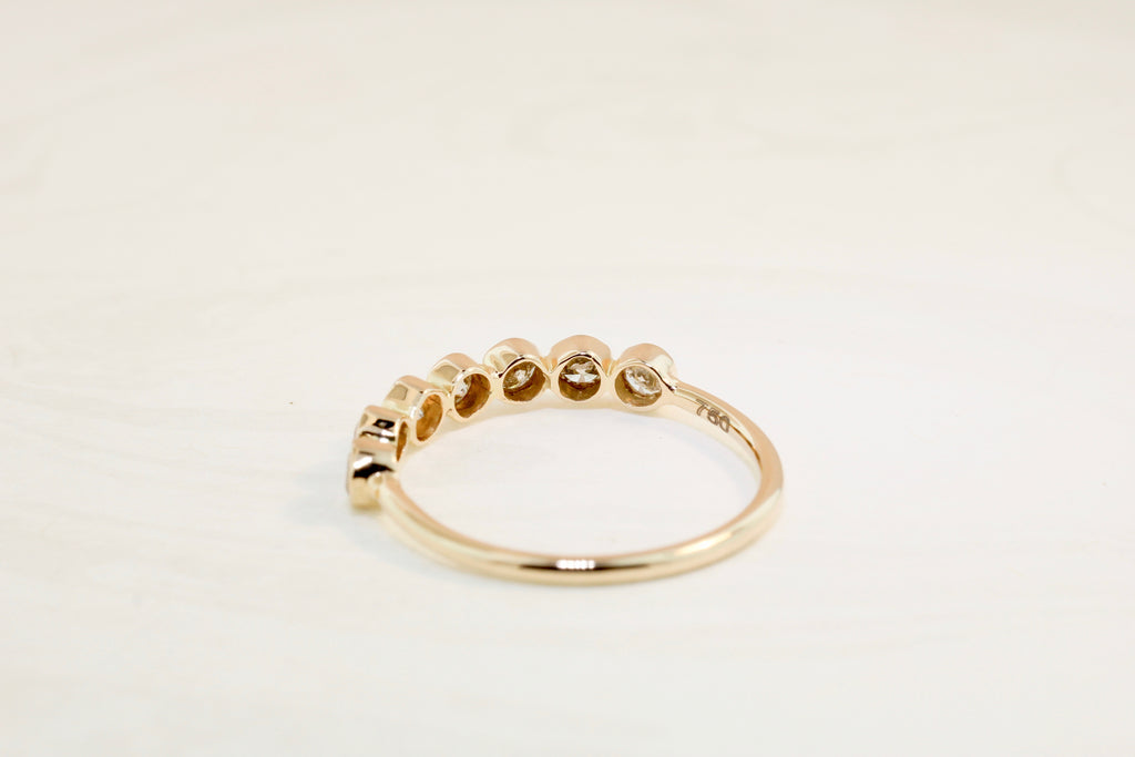 Neci Half Eternity Colored Diamond Ring-Rings-Nari Fine Jewels-Nari Fine Jewels