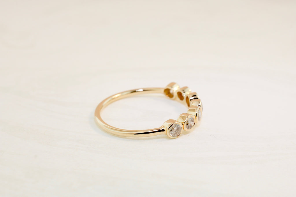Neci Half Eternity Colored Diamond Ring-Rings-Nari Fine Jewels-Nari Fine Jewels