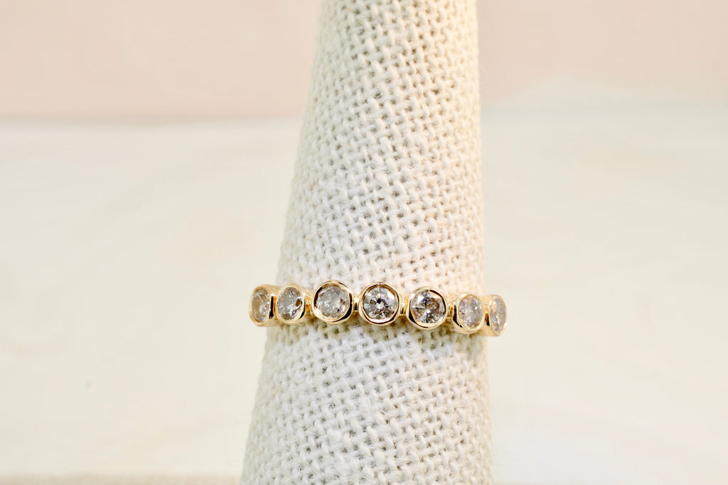 Neci Half Eternity Colored Diamond Ring-Rings-Nari Fine Jewels-Nari Fine Jewels