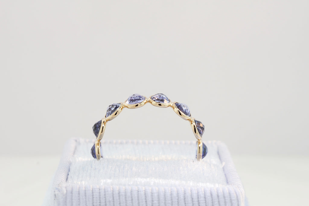 Aiyana Tanzanite Round Checker Cut Eternity Ring-Rings-Nari Fine Jewels-Nari Fine Jewels