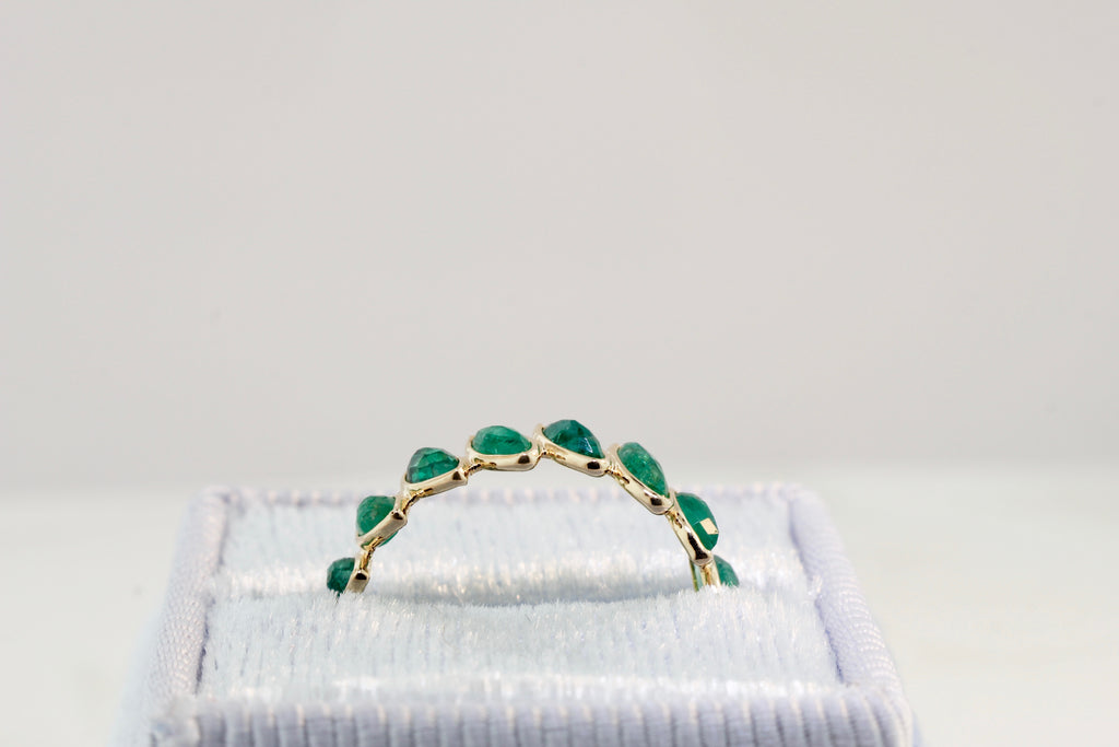Aiyana Emerald Marquise Eternity Ring-Rings-Nari Fine Jewels-Nari Fine Jewels