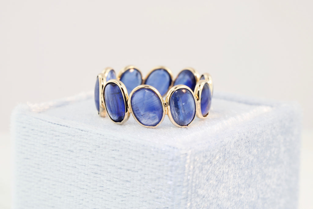 Aiyana Kyanite Eternity Ring-Rings-Nari Fine Jewels-Nari Fine Jewels
