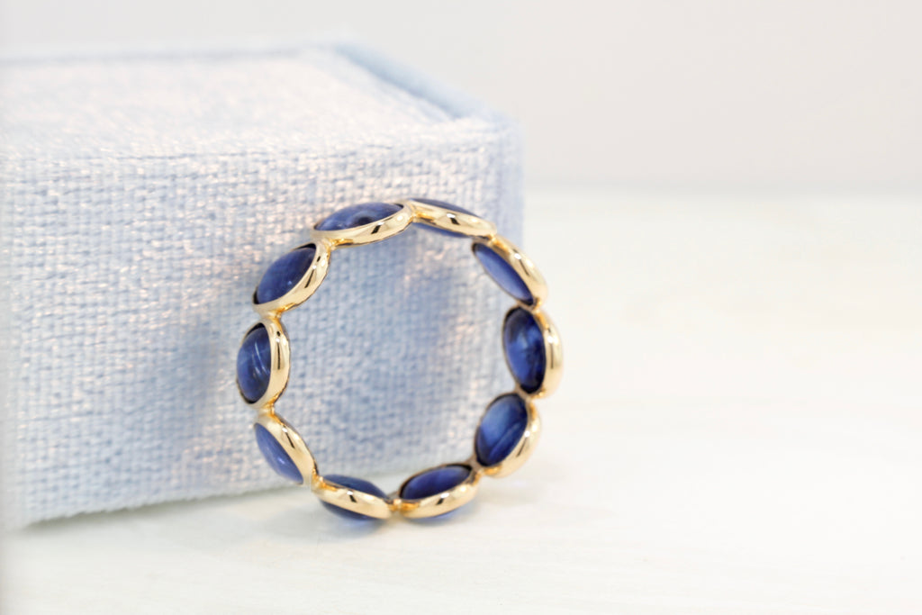 Aiyana Kyanite Eternity Ring-Rings-Nari Fine Jewels-Nari Fine Jewels