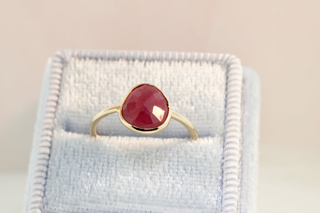 Jolie Ruby Solitaire Ring-Rings-Nari Fine Jewels-Nari Fine Jewels