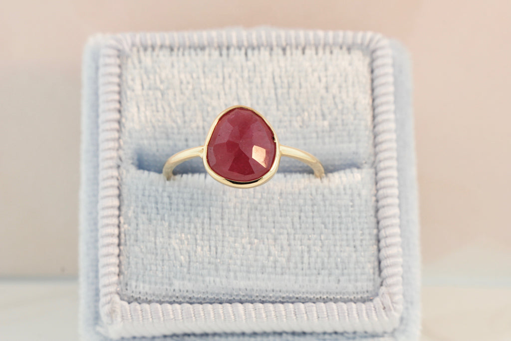 Jolie Ruby Solitaire Ring-Rings-Nari Fine Jewels-Nari Fine Jewels