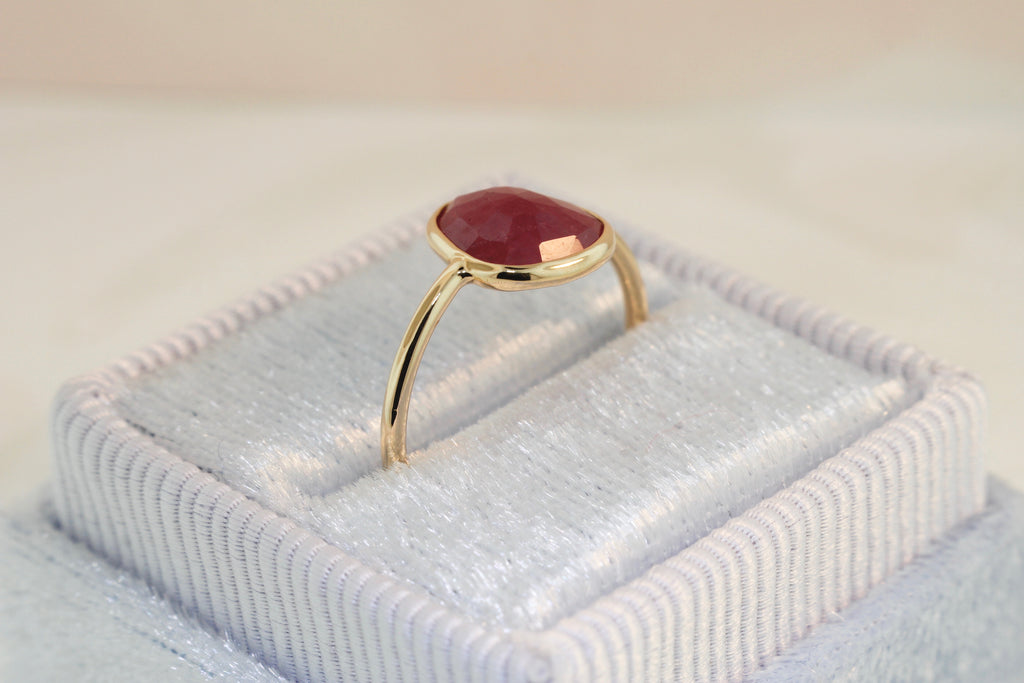 Jolie Ruby Solitaire Ring-Rings-Nari Fine Jewels-Nari Fine Jewels