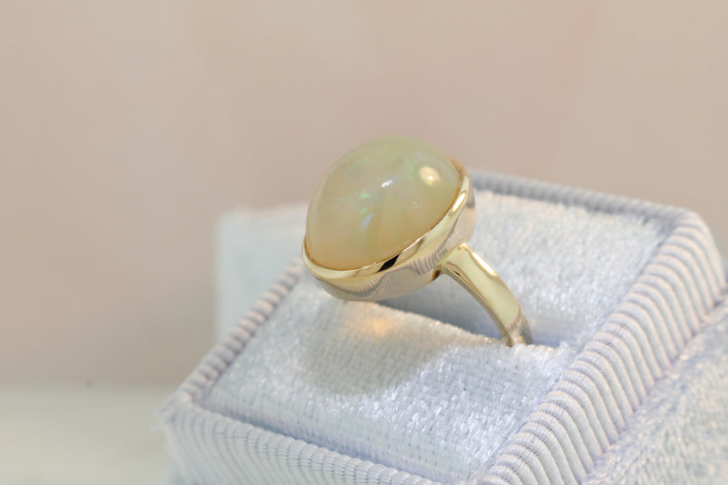 Anya Opal Solitaire Ring-Rings-Nari Fine Jewels-Nari Fine Jewels