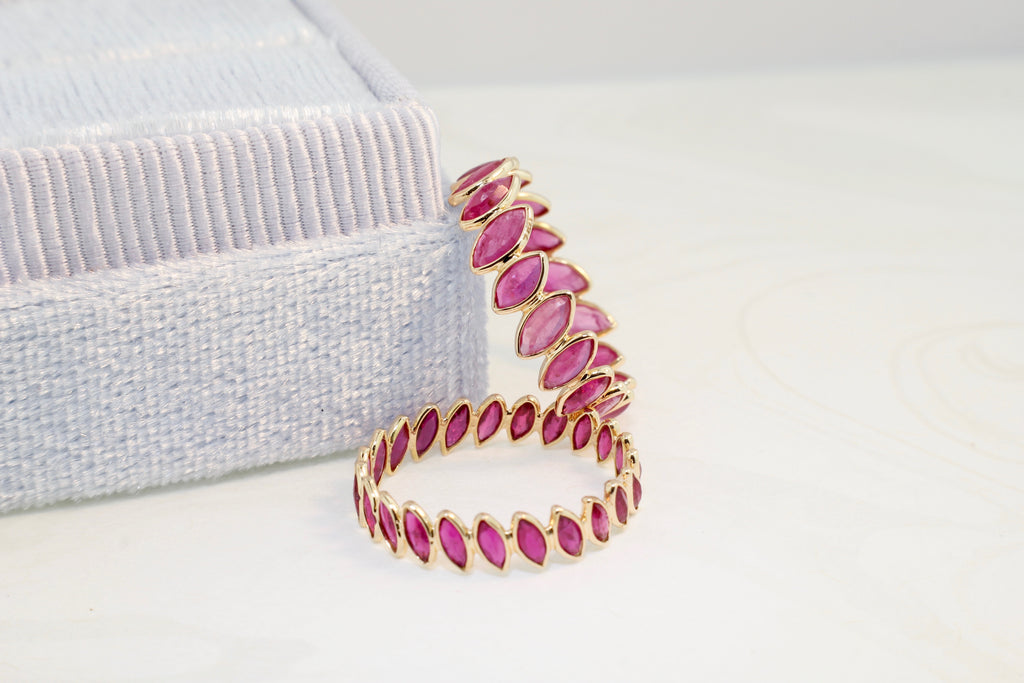 Aiyana Ruby Marquise Skinny Eternity Ring-Rings-Nari Fine Jewels-Nari Fine Jewels