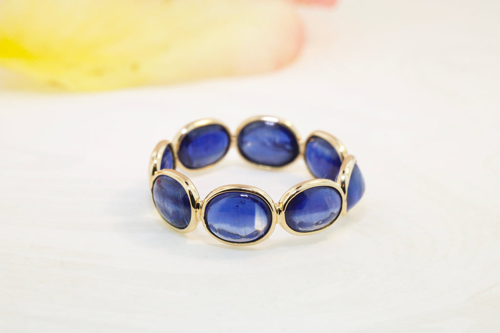 Aiyana Kyanite Horizontal Eternity Ring-Rings-Nari Fine Jewels-Nari Fine Jewels