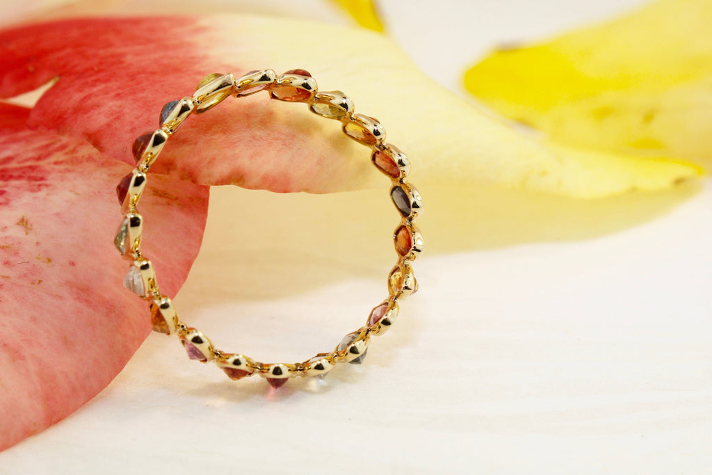 Aiyana Multi Colored Sapphire Marquise Eternity Ring-Rings-Nari Fine Jewels-Nari Fine Jewels