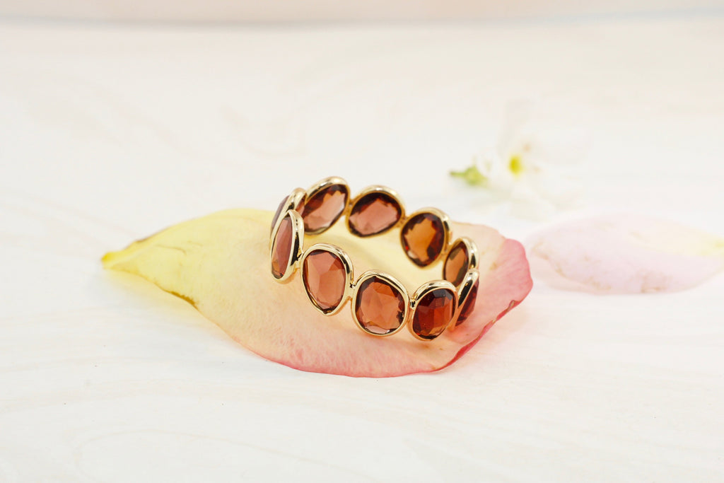 Aiyana Garnet Eternity Ring-Rings-Nari Fine Jewels-Nari Fine Jewels
