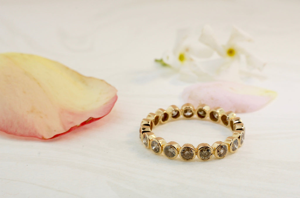 Niran Colored Diamond Deep Bezel Set Eternity Ring-Rings-Nari Fine Jewels-Nari Fine Jewels