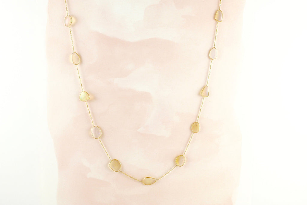 Stella Opal Station Necklace-Necklaces-Nari Fine Jewels-Nari Fine Jewels