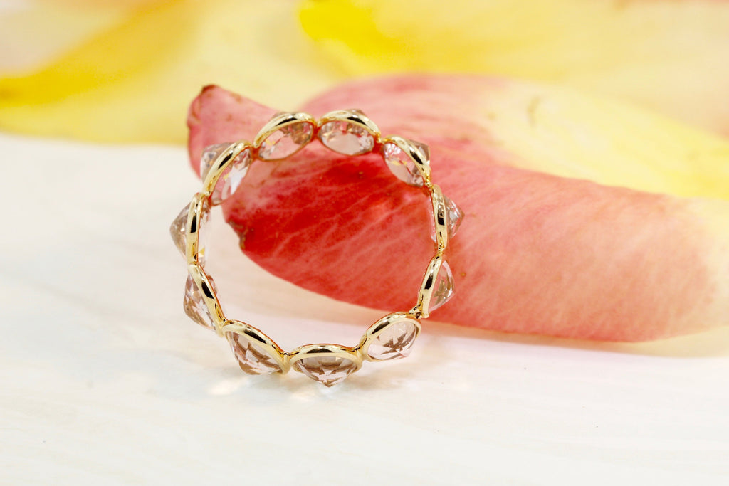 Aiyana Morganite Oval Eternity Ring-Rings-Nari Fine Jewels-Nari Fine Jewels