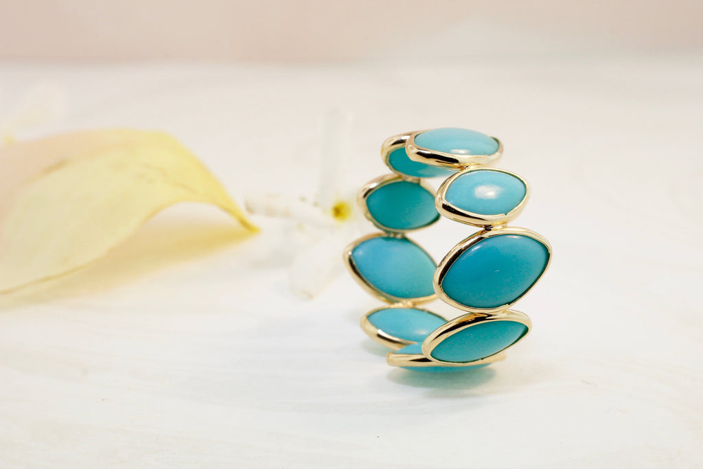 Aiyana Turquoise Marquise Eternity Ring-Rings-Nari Fine Jewels-Nari Fine Jewels