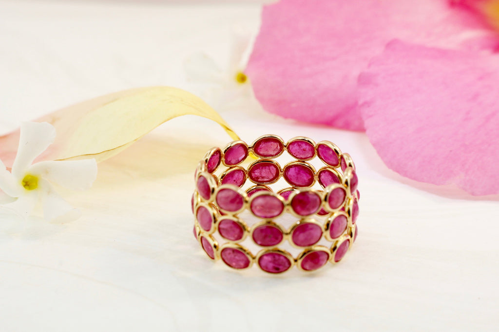 Aiyana Ruby Triple Eternity Ring-Rings-Nari Fine Jewels-Nari Fine Jewels