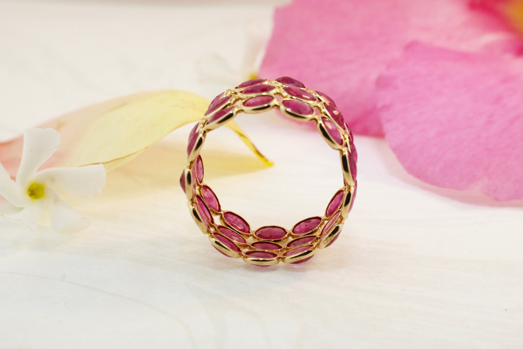 Aiyana Ruby Triple Eternity Ring-Rings-Nari Fine Jewels-Nari Fine Jewels