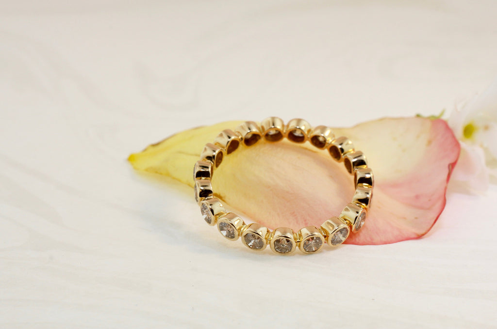 Niran Colored Diamond Deep Bezel Set Eternity Ring-Rings-Nari Fine Jewels-Nari Fine Jewels