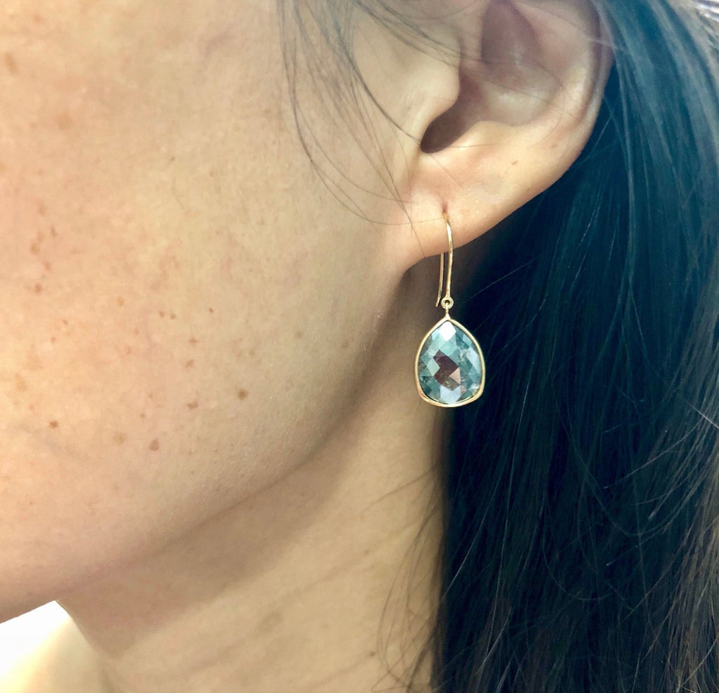 Ava Black Diamond Solitaire Drop Earrings-Earrings-Nari Fine Jewels-Nari Fine Jewels
