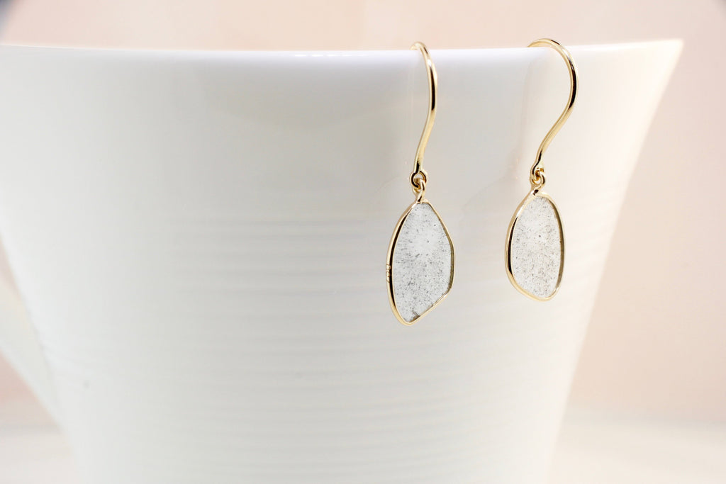 Ava Diamond Slice Solitaire Drop Earrings-Earrings-Nari Fine Jewels-Nari Fine Jewels
