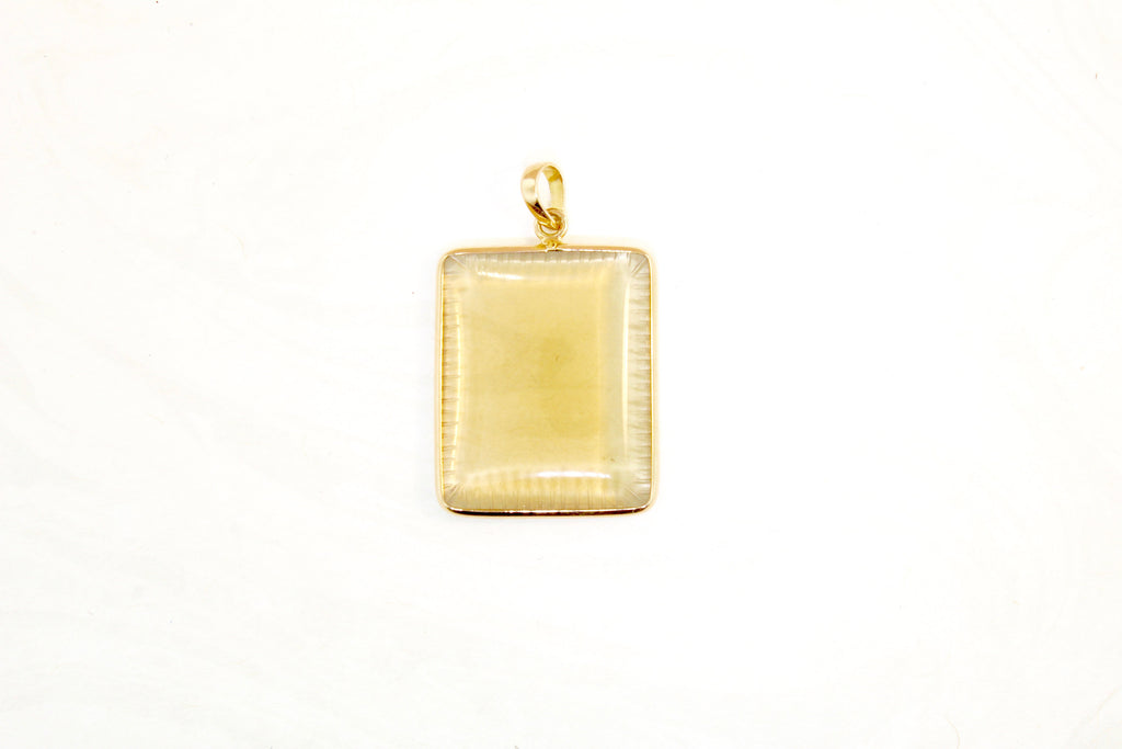 Dara Smoky Quartz Rectangle Faceted Pendant-Pendants-Nari Fine Jewels-Nari Fine Jewels