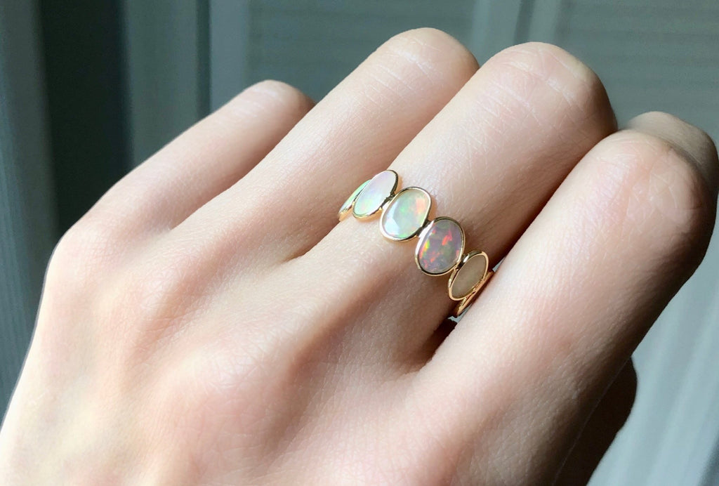 Aiyana Opal Eternity Ring-Rings-Nari Fine Jewels-Nari Fine Jewels