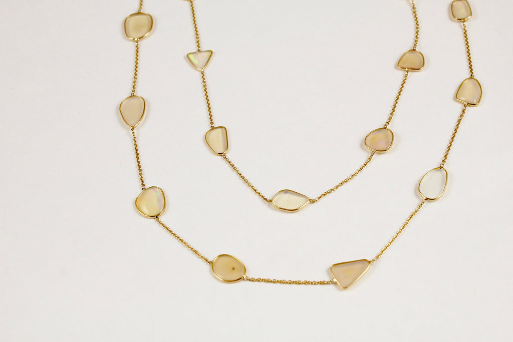 Stella Opal Station Necklace-Necklaces-Nari Fine Jewels-Nari Fine Jewels