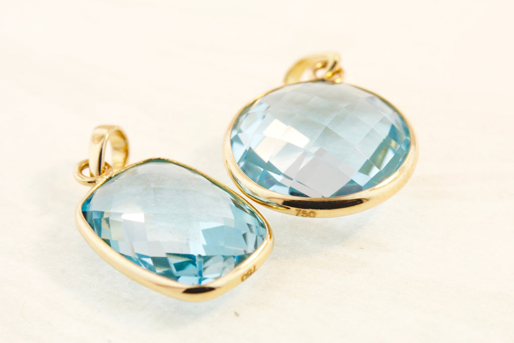 Dara Blue Topaz Elongated Cushion Pendant-Pendants-Nari Fine Jewels-Nari Fine Jewels