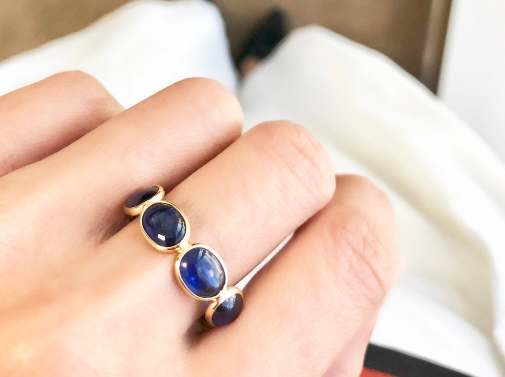 Aiyana Kyanite Horizontal Eternity Ring-Rings-Nari Fine Jewels-Nari Fine Jewels