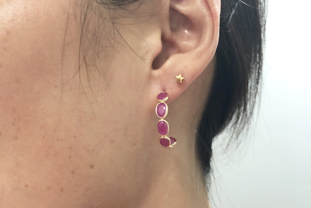 Post back hoop earrings discount